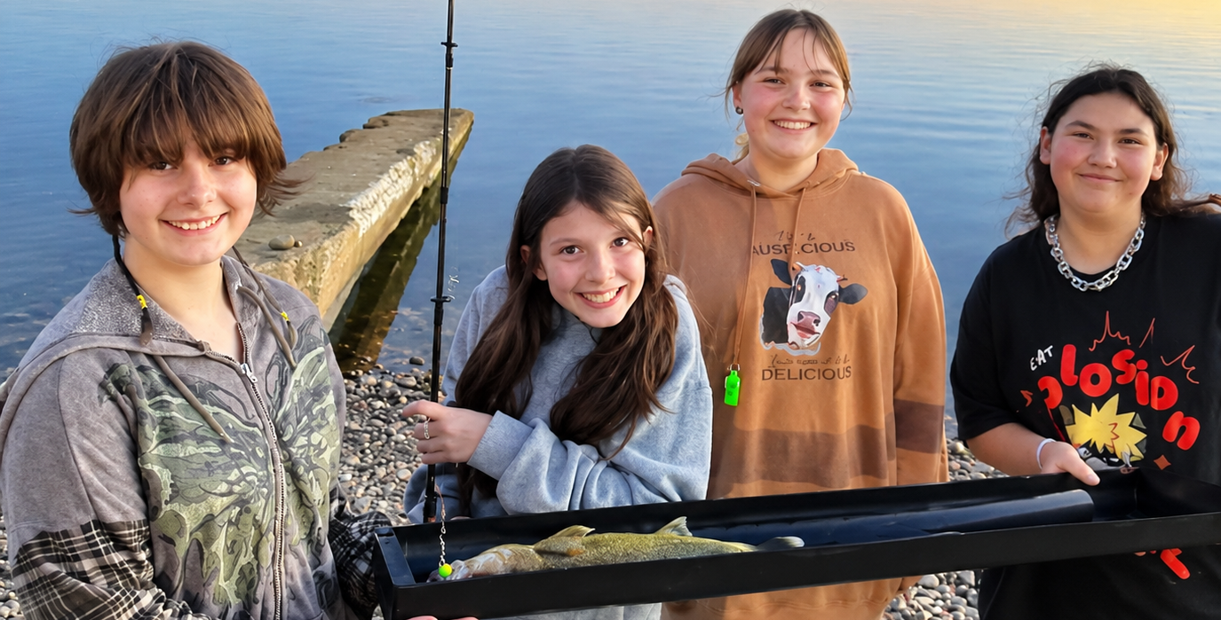 Sunset Lake Fishing Friends
